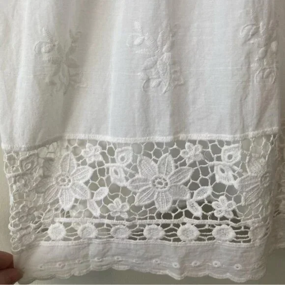 Altar'd State 100% Cotton White Floral Lace and Embroidery Dress - Picture 4 of 6